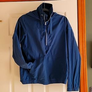 Teal Blue Columbia hooded pullover 3/4 zip